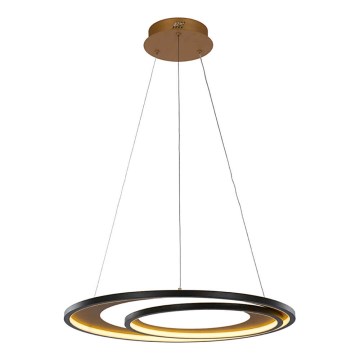 LED luster na sajli CRYPTIC LED/45W/230V crno/zlatna