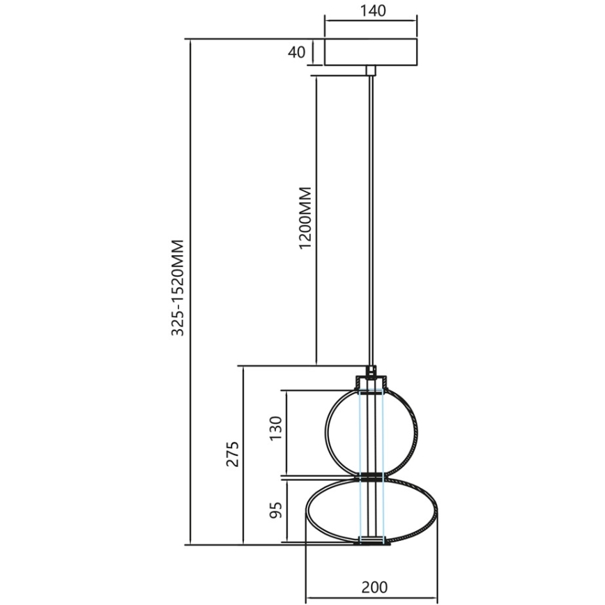 LED luster na sajli DAPHNE LED/12W/230V sivo