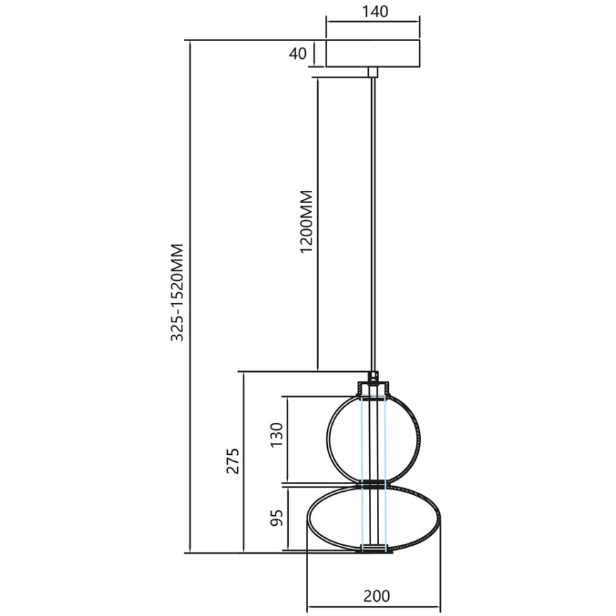 LED luster na sajli DAPHNE LED/12W/230V zlatna