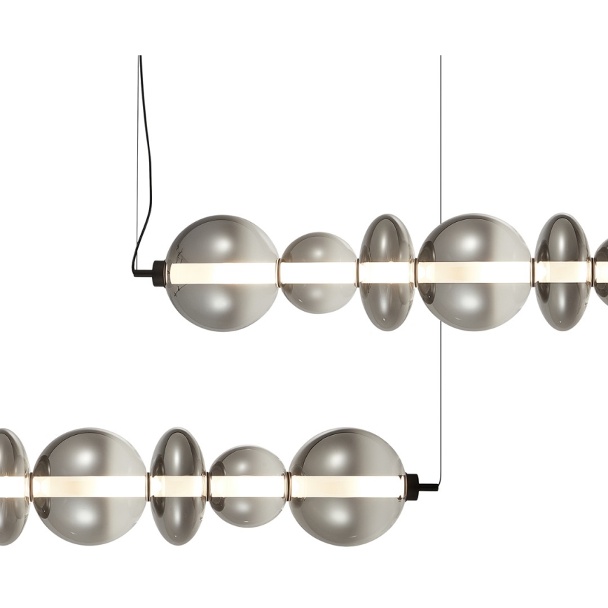 LED luster na sajli DAPHNE LED/40W/230V sivo