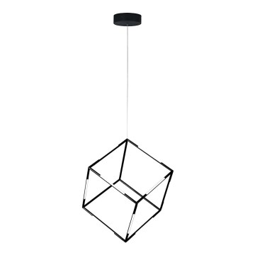 LED luster na sajli DICE LED/48W/230V crno