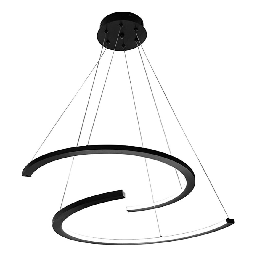 LED luster na sajli DOUBLEMOON LED/30W/230V crno