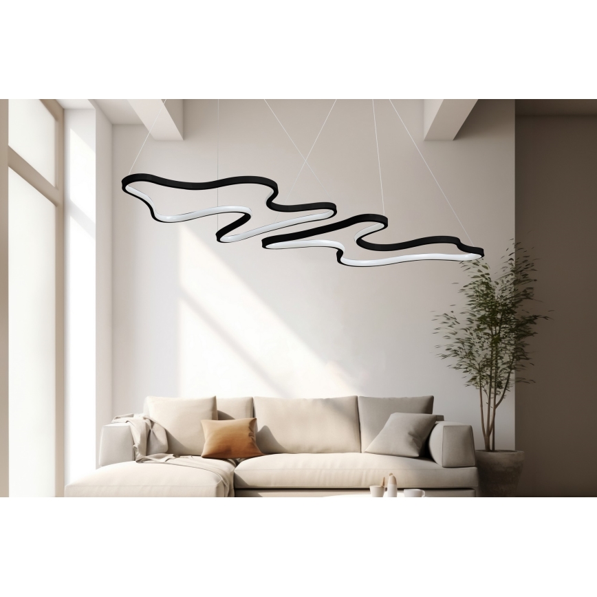 LED luster na sajli DUPLE ARTISAN LED/80W/230V 4000K crna