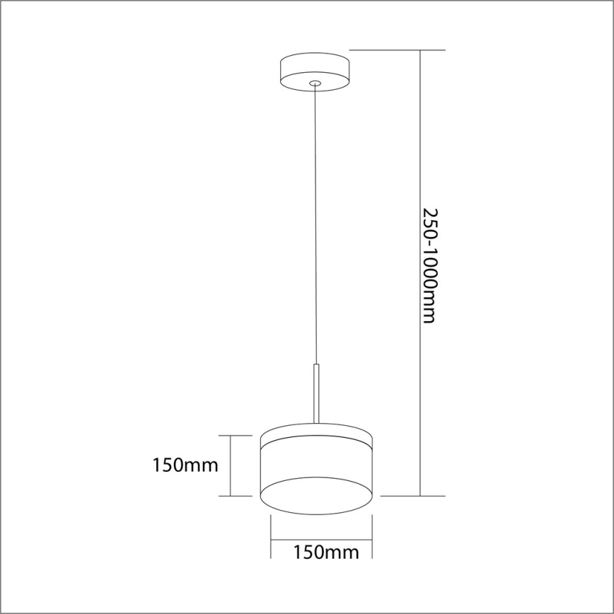 LED luster na sajli ELEGANCE LED/9W/230V pr. 15 cm zlatna