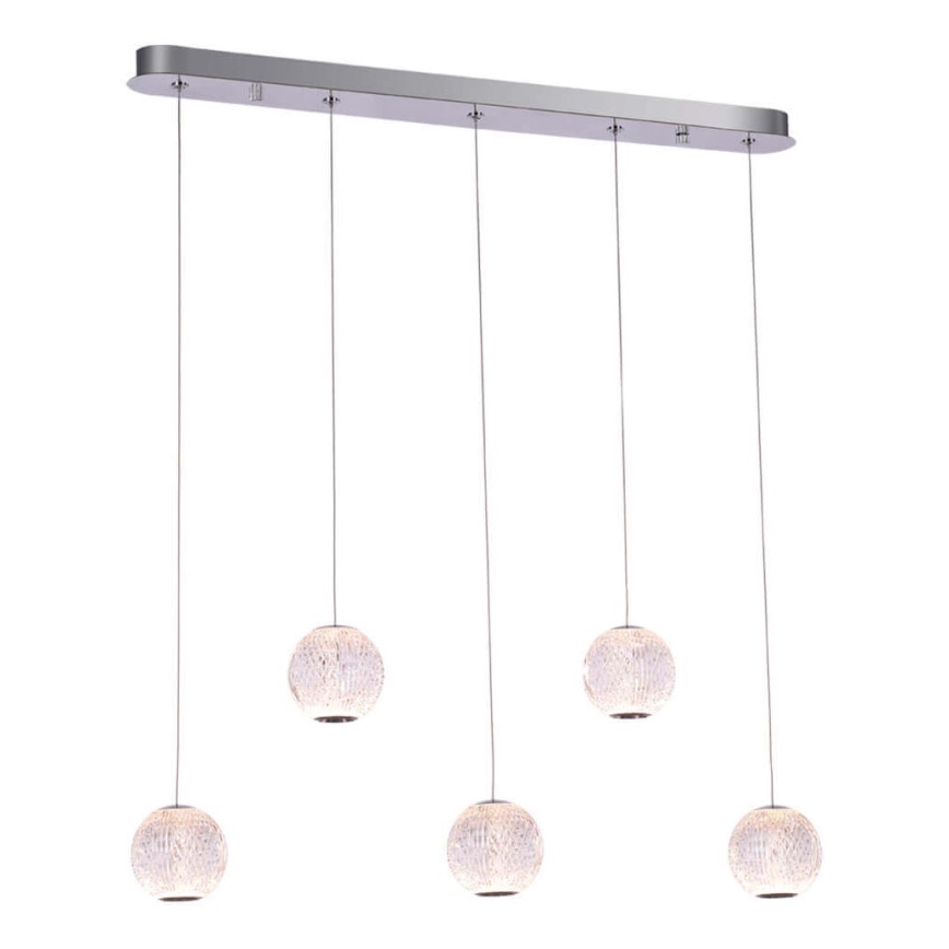 LED luster na sajli ESMOND 5xLED/4,8W/230V sjajni krom