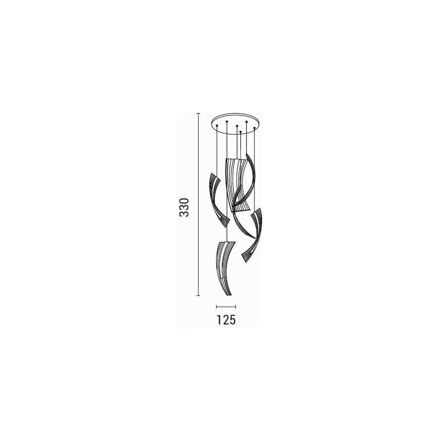 LED luster na sajli FIRENZE 6xLED/10W/230V 3000K