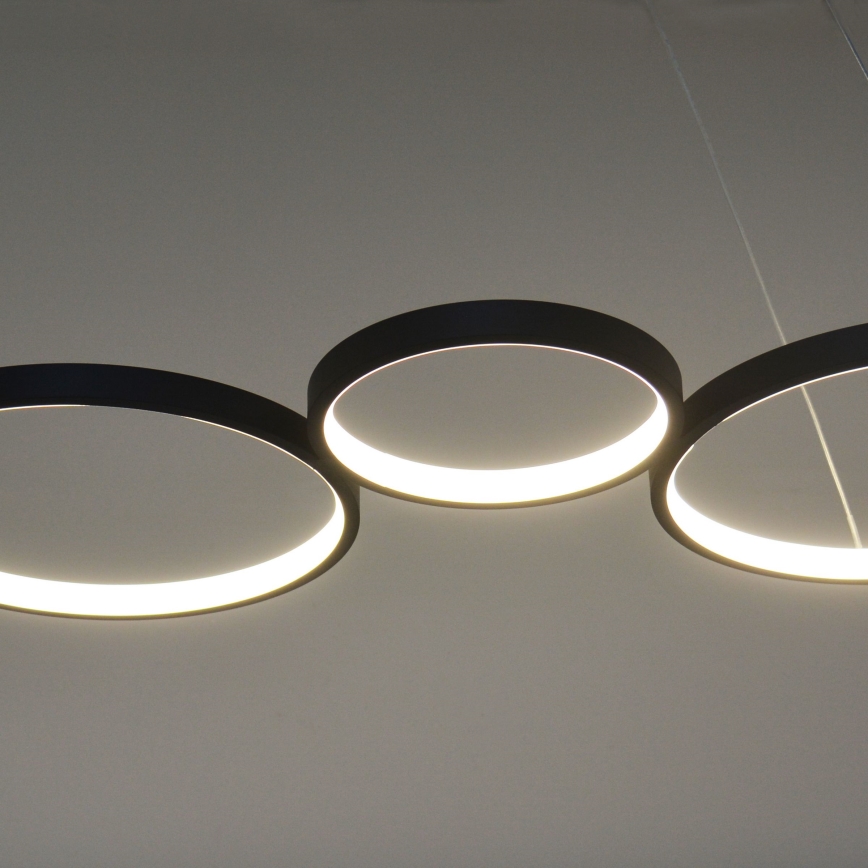 LED luster na sajli FLAMENCO LED/42W/230V 4000K crno