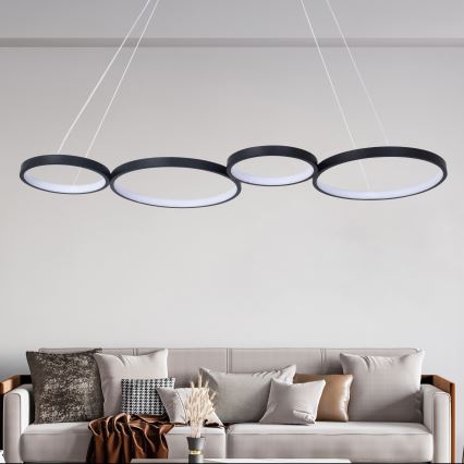 LED luster na sajli FLAMENCO LED/42W/230V 4000K crno