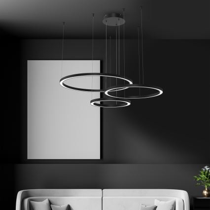 LED luster na sajli GALAXIA LED/85W/230V crno