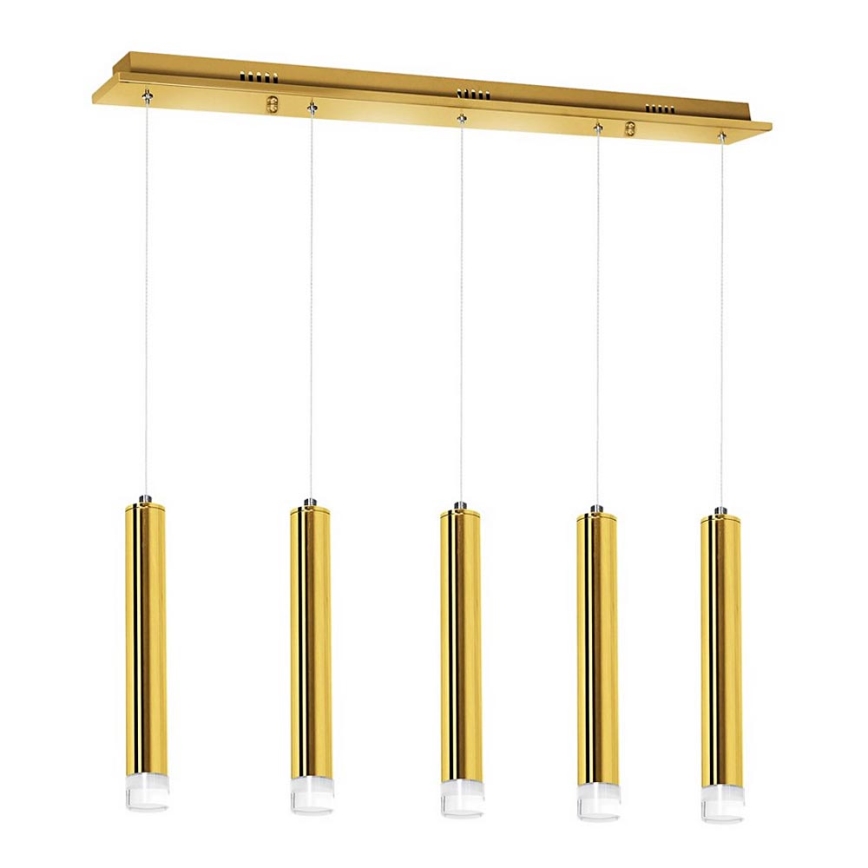 LED luster na sajli GOLDIE 5xLED/25W/230V zlatna