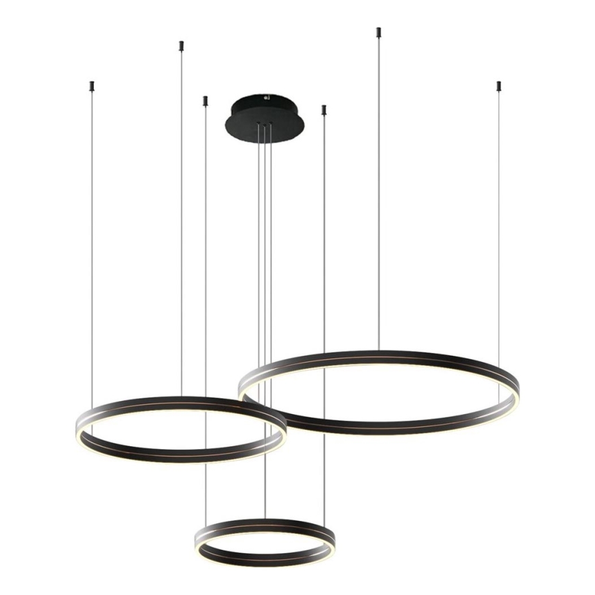 LED luster na sajli GRAVITY LED/108W/230V crno