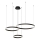 LED luster na sajli GRAVITY LED/108W/230V crno