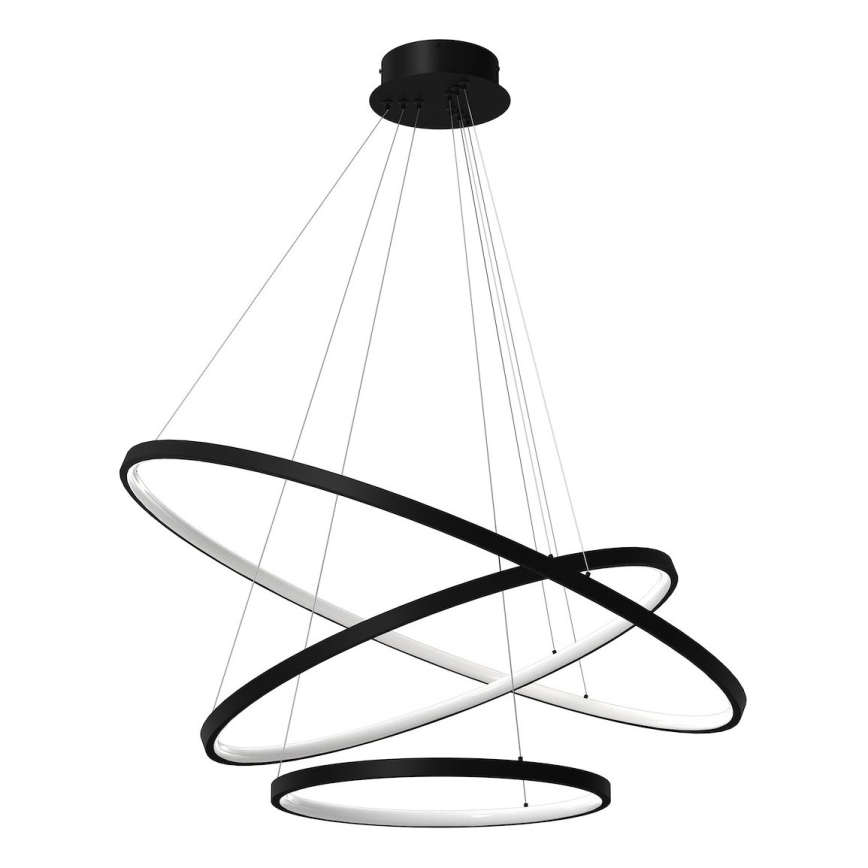 LED luster na sajli HOOP LED/93W/230V pr. 60 cm 4000K crno