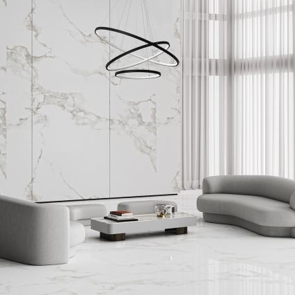 LED luster na sajli HOOP LED/93W/230V pr. 60 cm 4000K crno