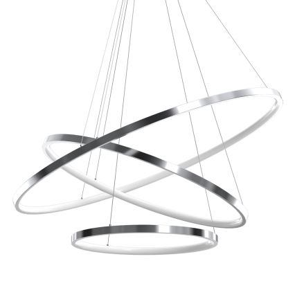 LED luster na sajli HOOP LED/93W/230V pr. 80 cm 4000K sjajni krom