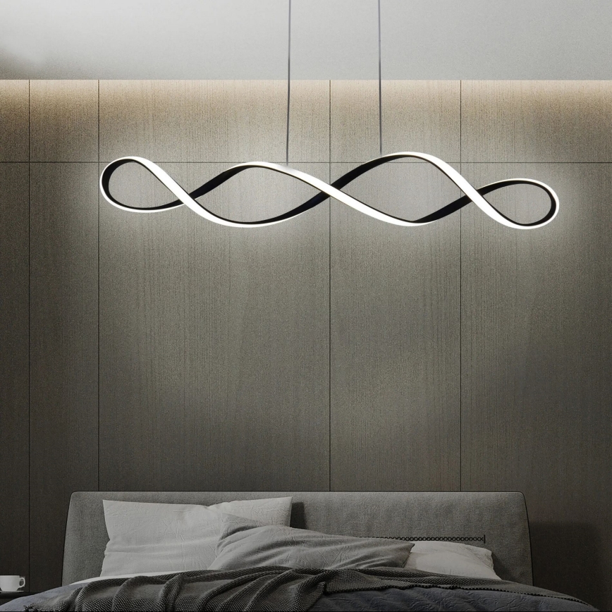LED luster na sajli INFINITO LED/34W/230V crno