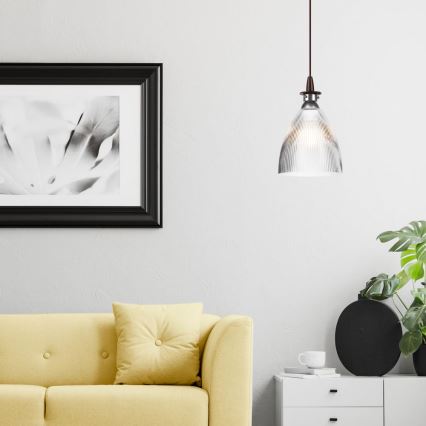 LED luster na sajli JODI 1xE27/60W/230V bronza