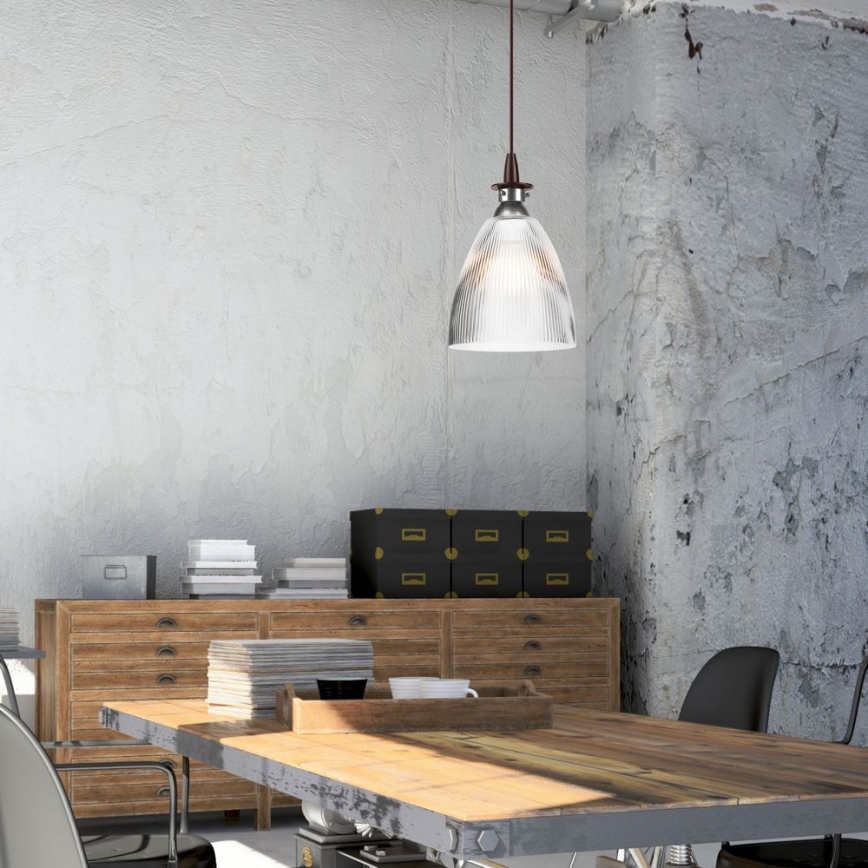 LED luster na sajli JODI 1xE27/60W/230V bronza