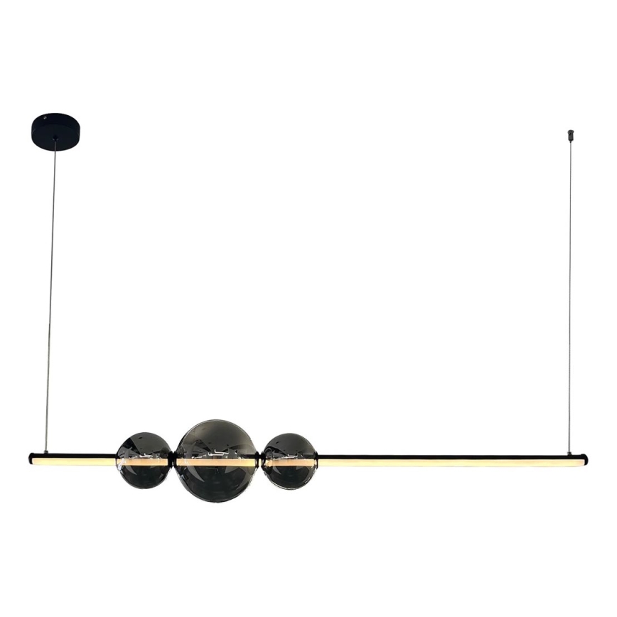 LED luster na sajli KUGEL LED/30W/230V crno