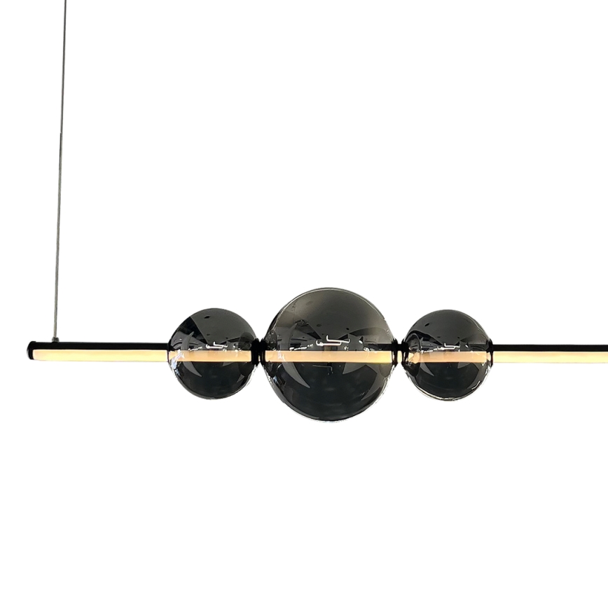 LED luster na sajli KUGEL LED/30W/230V crno