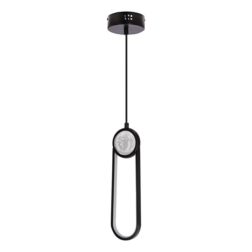 LED luster na sajli LACRIMA LED/15W/230V 3000K crno