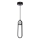 LED luster na sajli LACRIMA LED/15W/230V 3000K crno