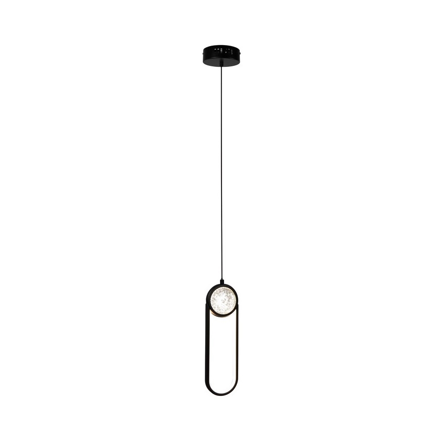 LED luster na sajli LACRIMA LED/15W/230V 3000K crno