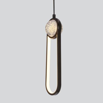 LED luster na sajli LACRIMA LED/15W/230V 3000K crno