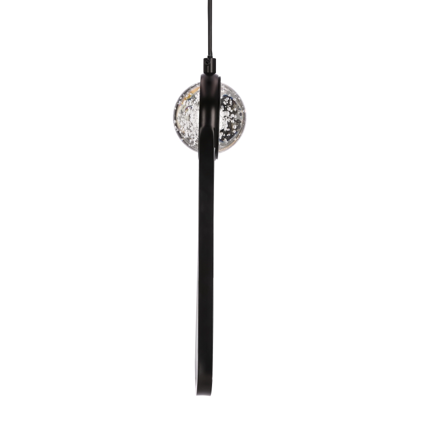 LED luster na sajli LACRIMA LED/15W/230V 3000K crno
