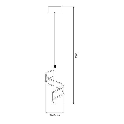 LED luster na sajli LARGO LED/10W/230V zlatna