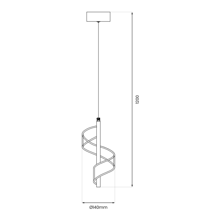 LED luster na sajli LARGO LED/10W/230V zlatna