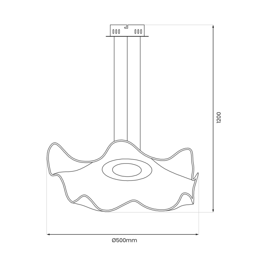 LED luster na sajli LARGO LED/16W/230V zlatna