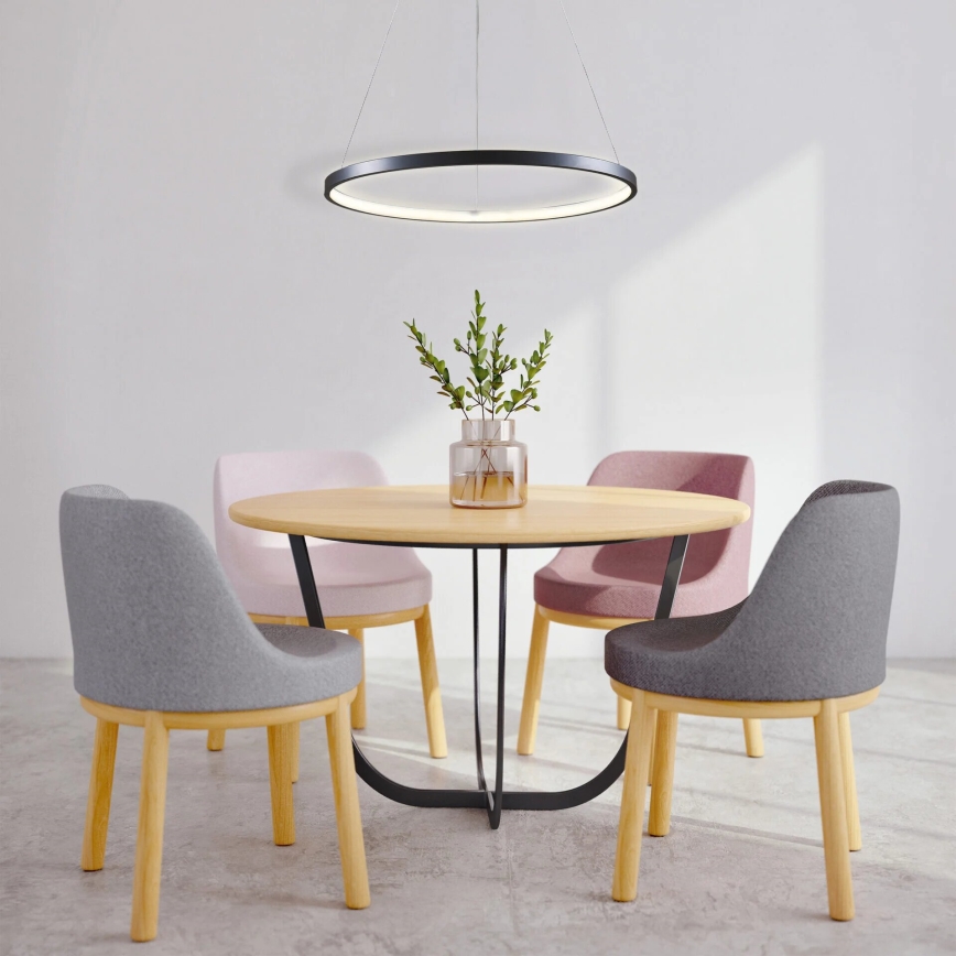 LED luster na sajli LEA LED/20W/230V 4000K pr. 50 cm crno