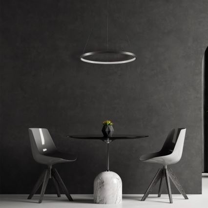 LED luster na sajli LEA LED/20W/230V 4000K pr. 50 cm crno
