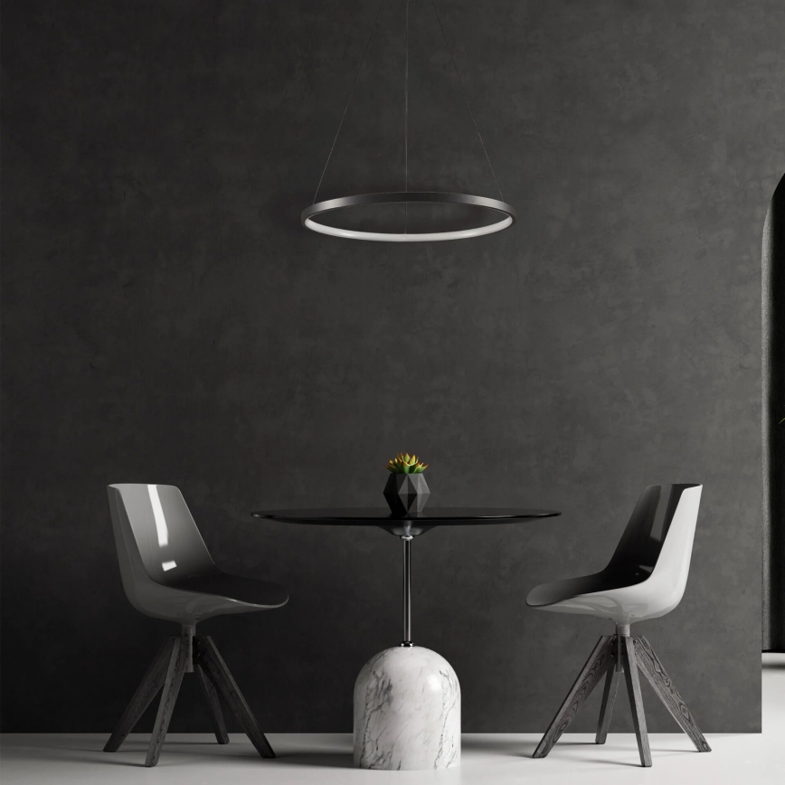 LED luster na sajli LEA LED/20W/230V 4000K pr. 50 cm crno