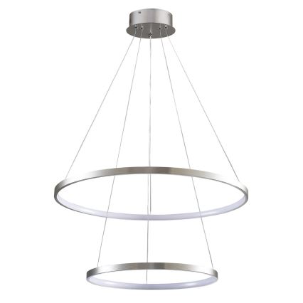 LED luster na sajli LEA LED/35W/230V 4000K, prečnik 60 cm, mat hrom