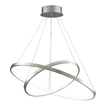 LED luster na sajli LEA LED/35W/230V 4000K, prečnik 60 cm, mat hrom