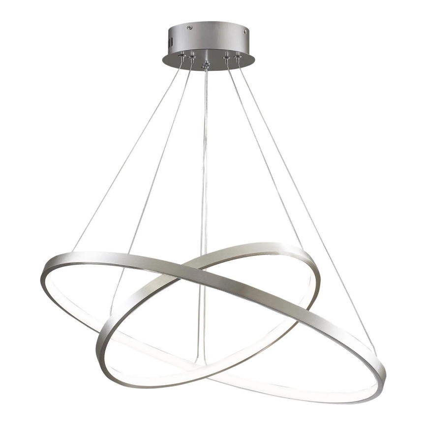 LED luster na sajli LEA LED/35W/230V 4000K, prečnik 60 cm, mat hrom