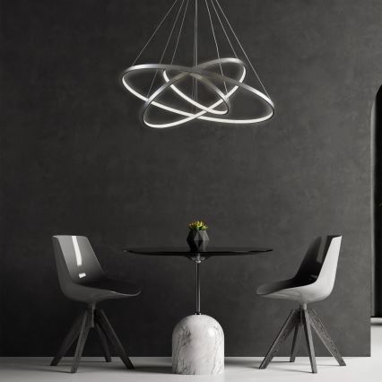 LED luster na sajli LEA LED/60W/230V 4000K pr. 80 cm mat krom