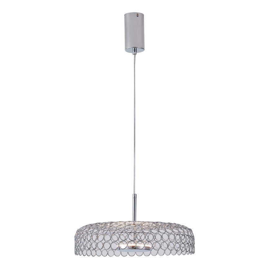 LED luster na sajli LED/10W/230V 3000K sjajni krom pr. 35 cm