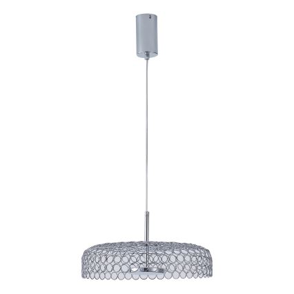 LED luster na sajli LED/10W/230V 3000K sjajni krom pr. 35 cm