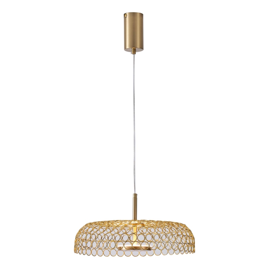 LED luster na sajli LED/10W/230V 3000K zlatna pr. 35 cm