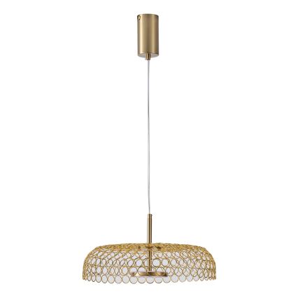 LED luster na sajli LED/10W/230V 3000K zlatna pr. 35 cm
