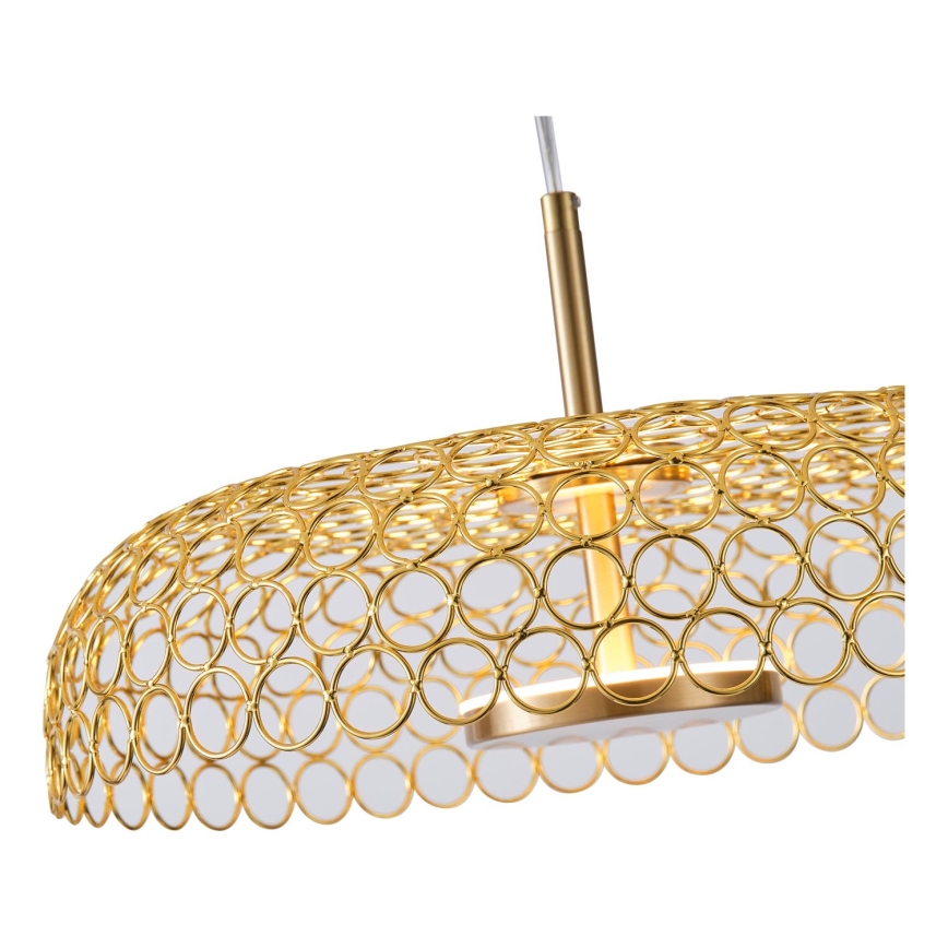 LED luster na sajli LED/10W/230V 3000K zlatna pr. 35 cm