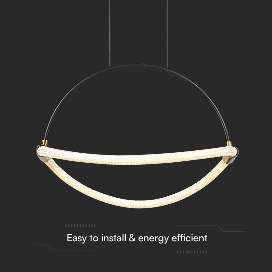 LED luster na sajli LED/12W/230V 4000K pr. 40 cm