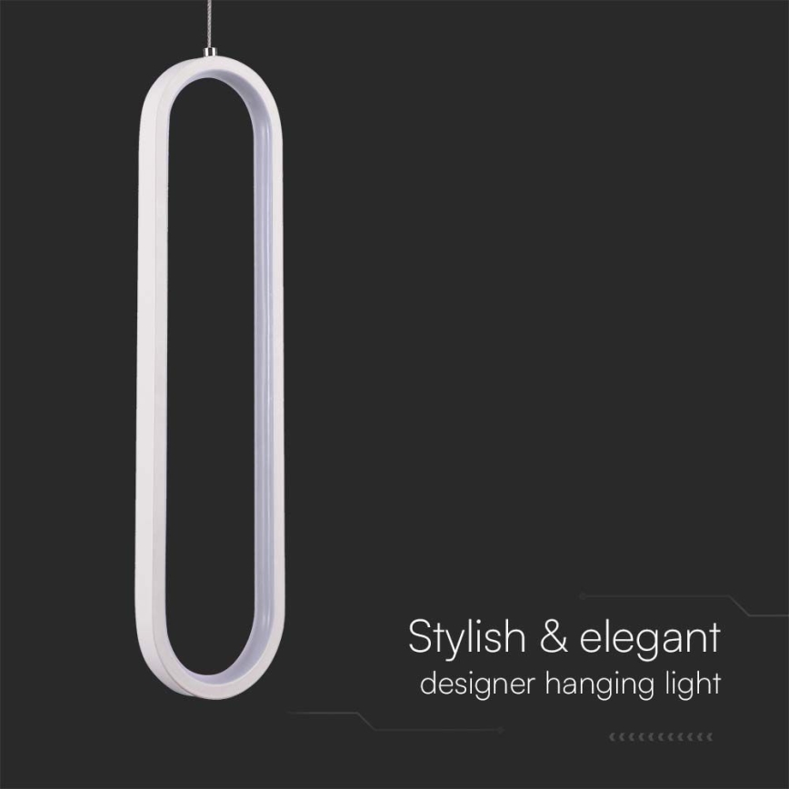 LED luster na sajli LED/13W/230V 3000K bela