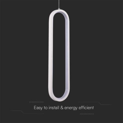 LED luster na sajli LED/13W/230V 4000K bela