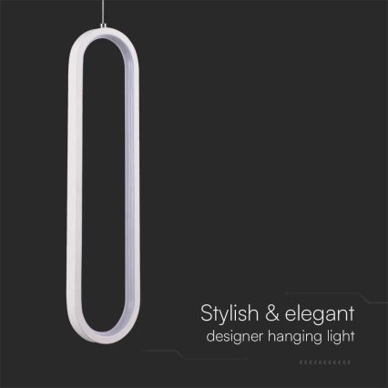 LED luster na sajli LED/13W/230V 4000K bela