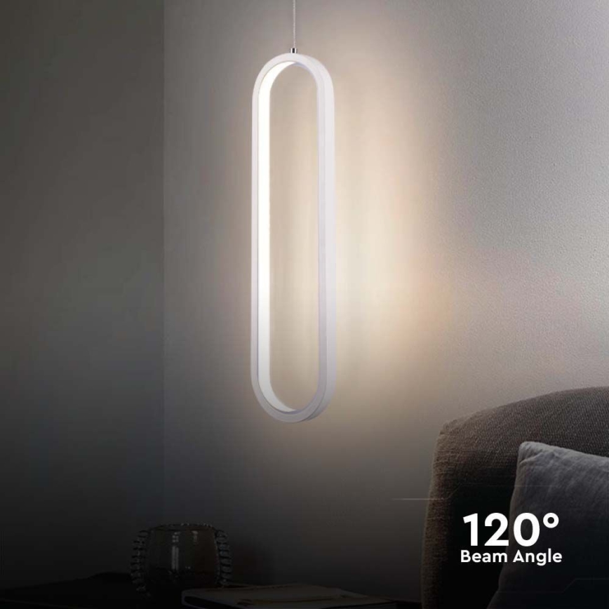 LED luster na sajli LED/13W/230V 4000K bela
