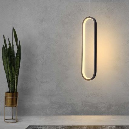 LED luster na sajli LED/13W/230V 4000K crno